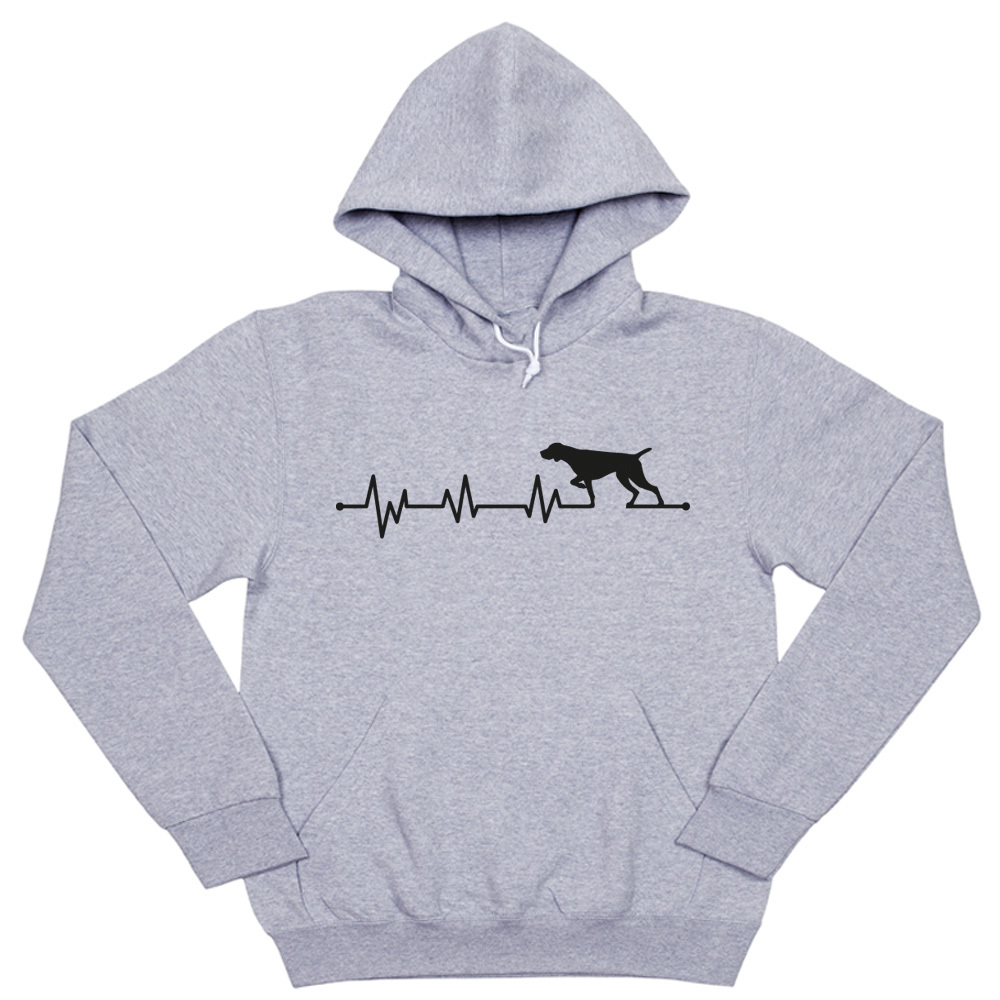 Толстовка "Курцхаар -  сердечный ритм"