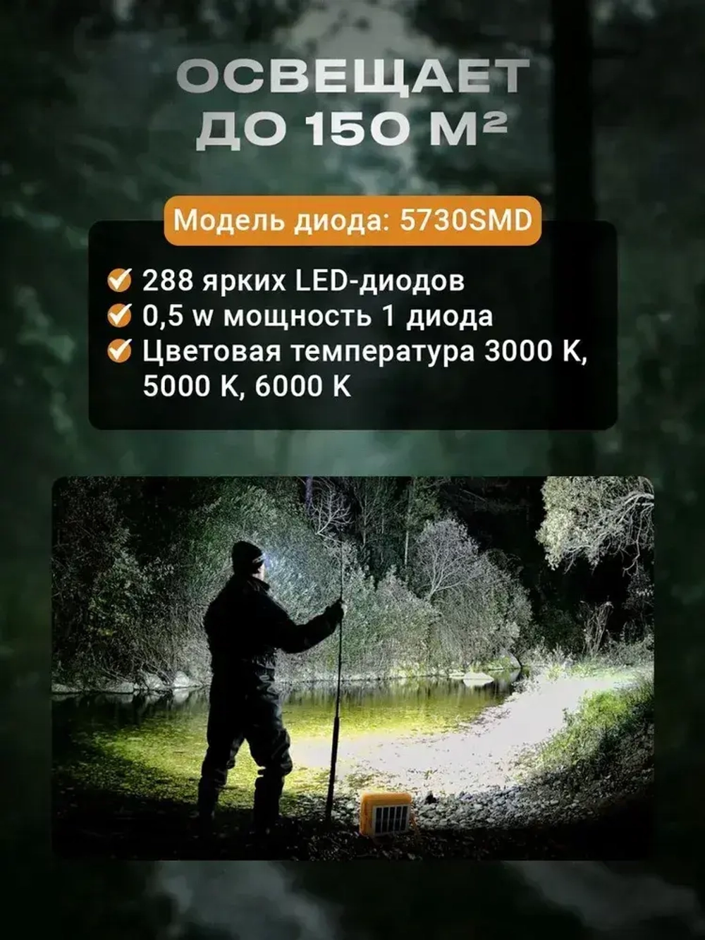 Солнечный фонарь для кемпинга, портативный перезаряжаемый светодиодный уличный прожектор, аккумулятор емкостью 12000 мАч, 5 режимов освещения