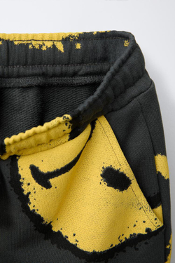 ZARA ШОРТЫ ИЗ ТКАНИ ФРЕНЧ ТЕРРИ SMILEYWORLD ®, АНТРАЦИТОВО-СЕРЫЙ