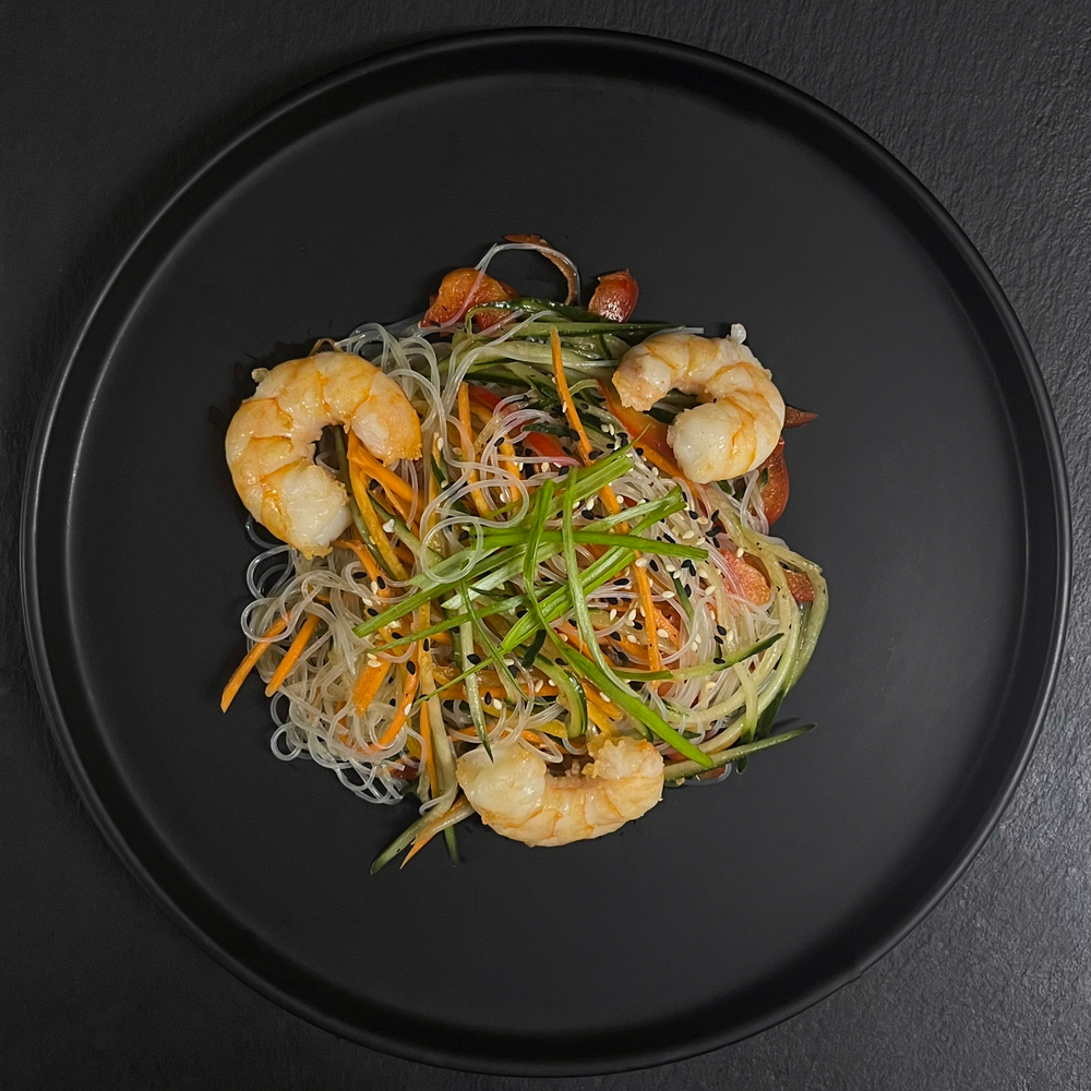 Фунчоза с креветками