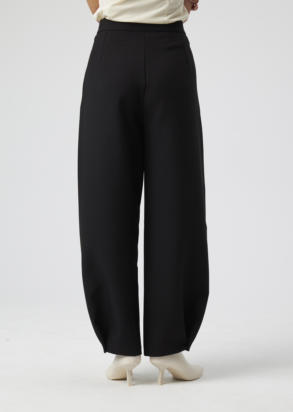 BUTTON-FRONT TROUSERS | S | BLACK