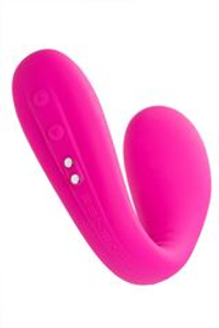 Ярко-розовый многофункциональный стимулятор для пар Dolce