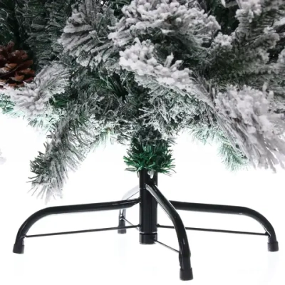 Елка «Заснеженная принцесса» 120 см, ПВХ, леска, резина с белым напылением (355 веток)