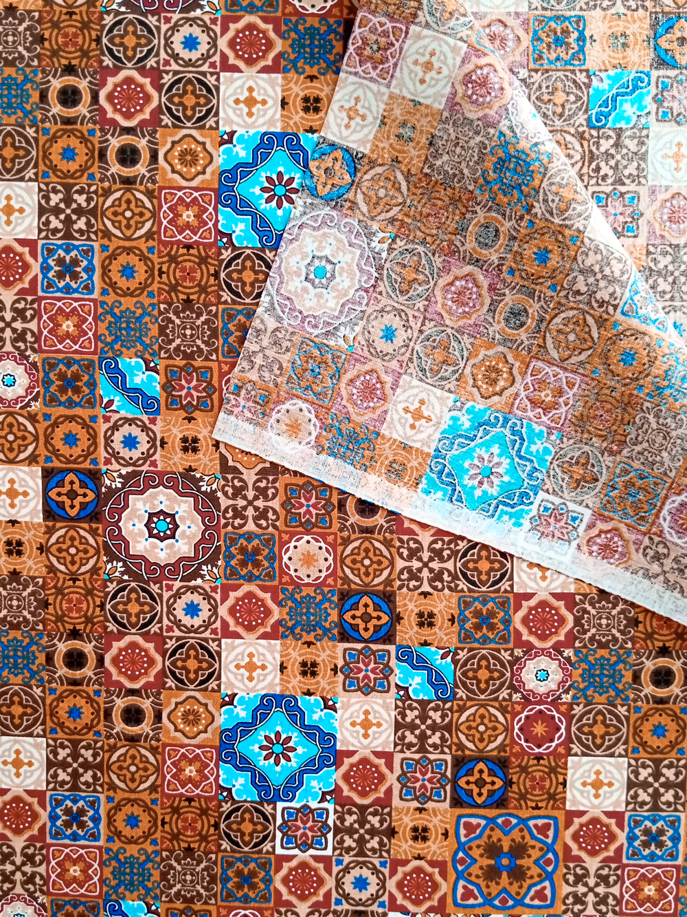 Ткань бязь плательная, рис. "Пэчворк", ширина 150 см, арт. 125