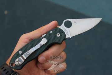 Складной нож Spyderco 223GPFGR Para 3 S45VN c клинком из стали CPM-S45VN, рукоять G10