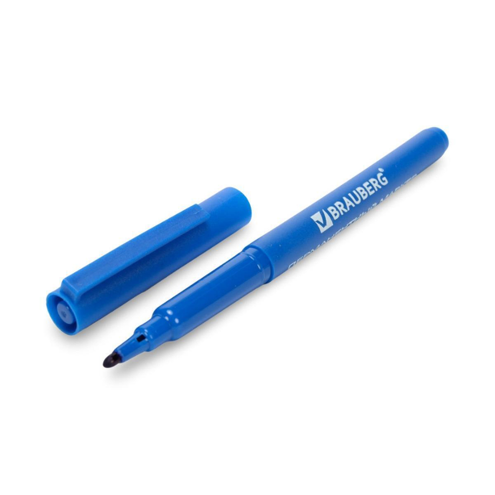 Маркер перманентный 1мм. синий "CLASSICLine" (BRAUBERG)