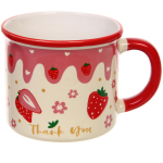 Кружка керамическая 350мл «Клубничка» рисунок микс