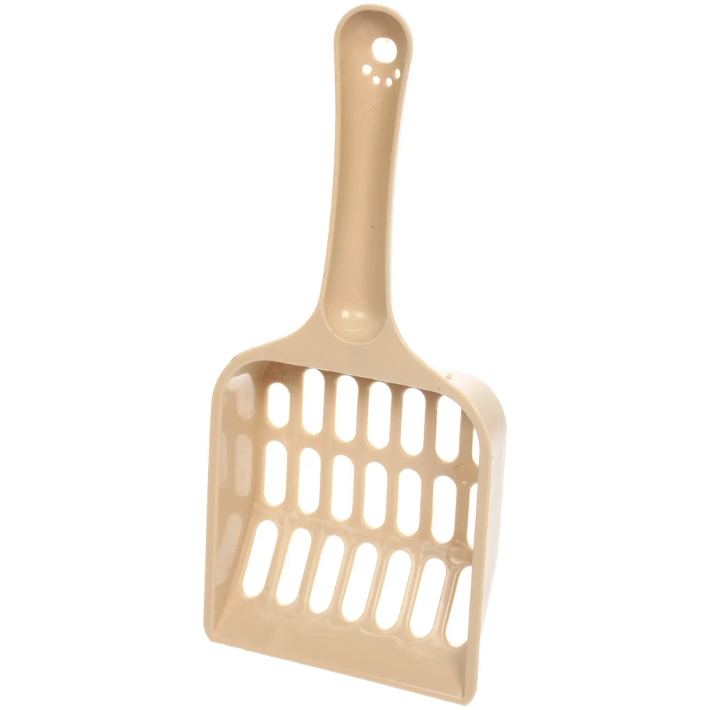 Лоток - туалет для кошек с совком «ЧИСТЫЕ ЛАПКИ», цвет бежевый, 37*27*8.6см