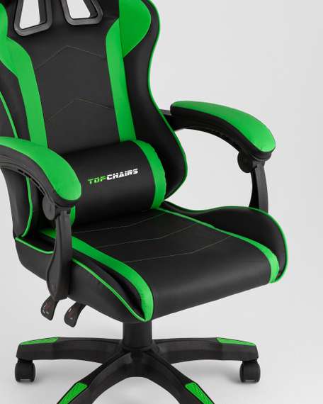 Кресло спортивное TopChairs Shadow черно-зеленый