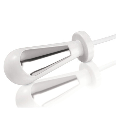 Анально-вагинальный электростимулятор Tristan (Цвет: белый с серебристым)