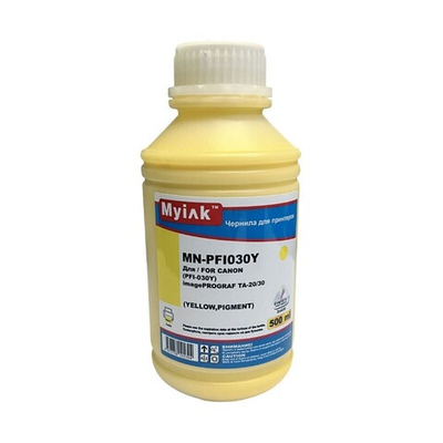 Чернила MyInk для CANON imagePROGRAF TM-240/ТМ-340/TM-350/TM-355 (500мл, yellow, Pigment)