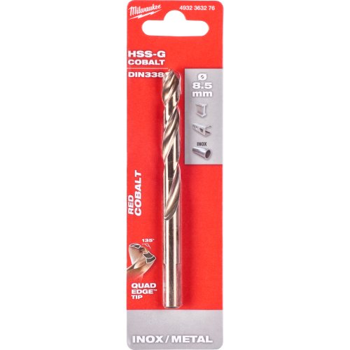 Сверло Milwaukee HSS-CO по металлу 8.5 мм