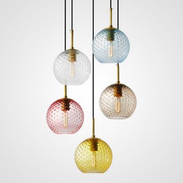 Минималистский подвесной светильник из прозрачного цветного стекла FINNAR