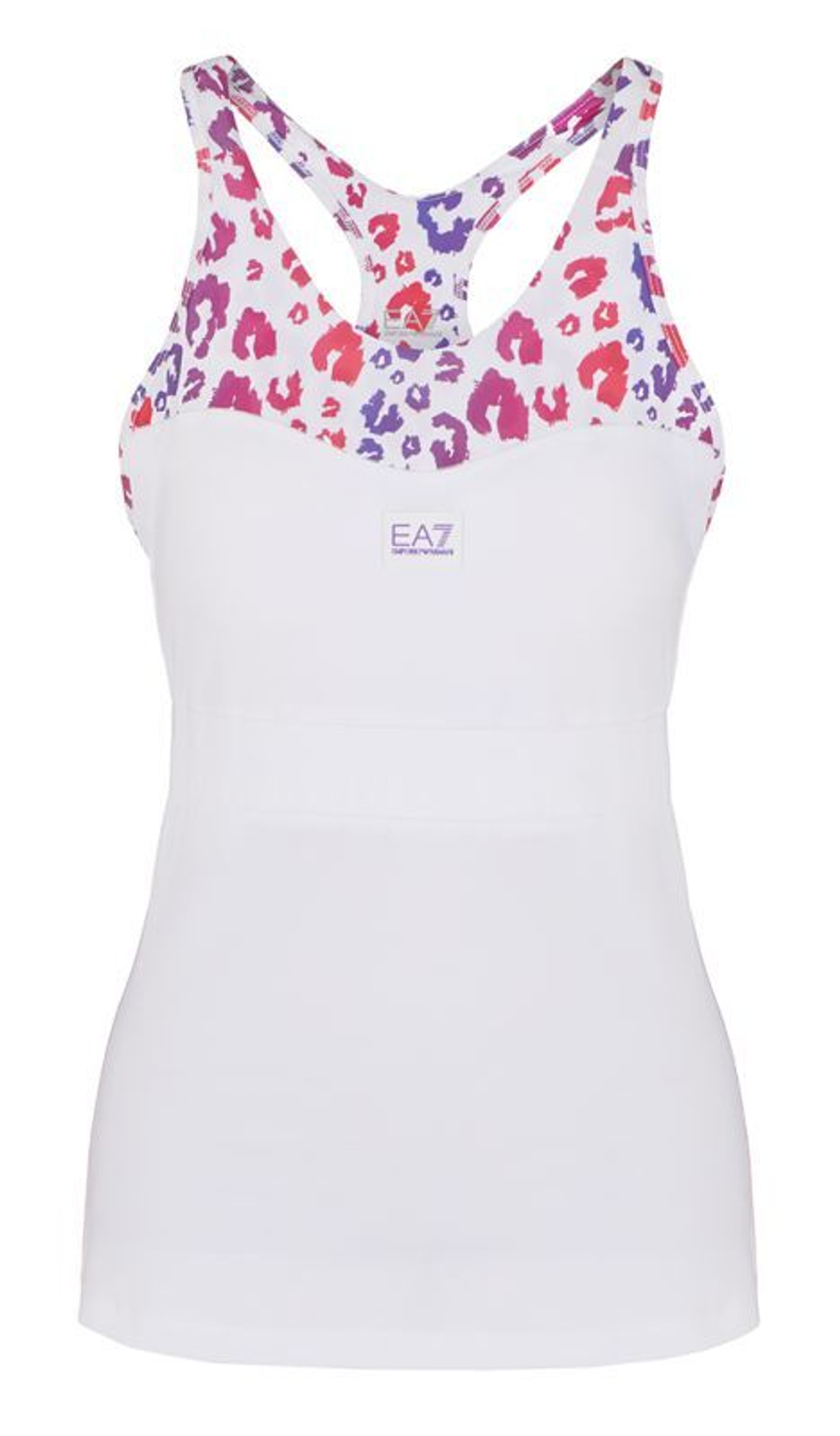 Женский топ теннисный EA7 Women Jersey Tank - white