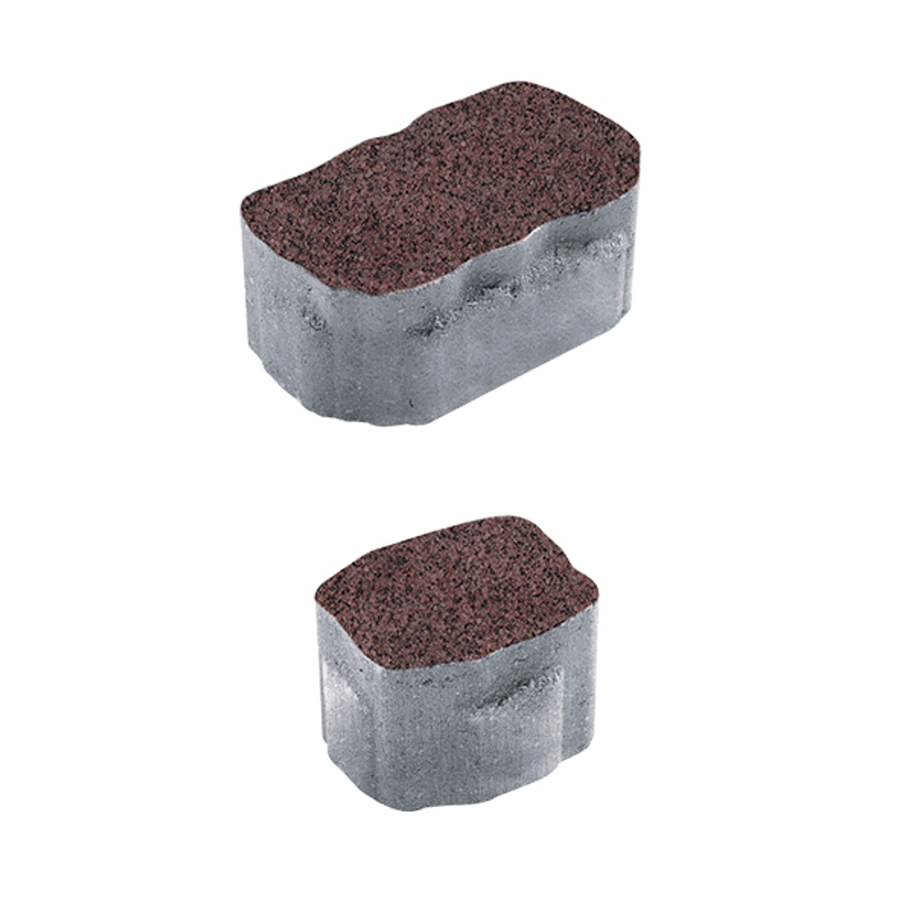 Тротуарная плитка Арена - Гранит+ Красный с черным, комплект из 2 видов плит