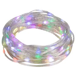 Светодиодная новогодняя гирлянда ЭРА ERASG -01 умная нить RGB 10 м управление через мобильное приложение | Гирлянды