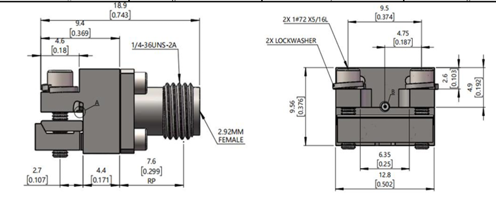 LT-2.92-DEL, 2.92 End Launch, Краевой коннектор, 40 ГГц
