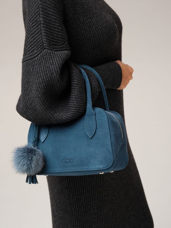 Замшевая сумка DBR 31348 синий туман