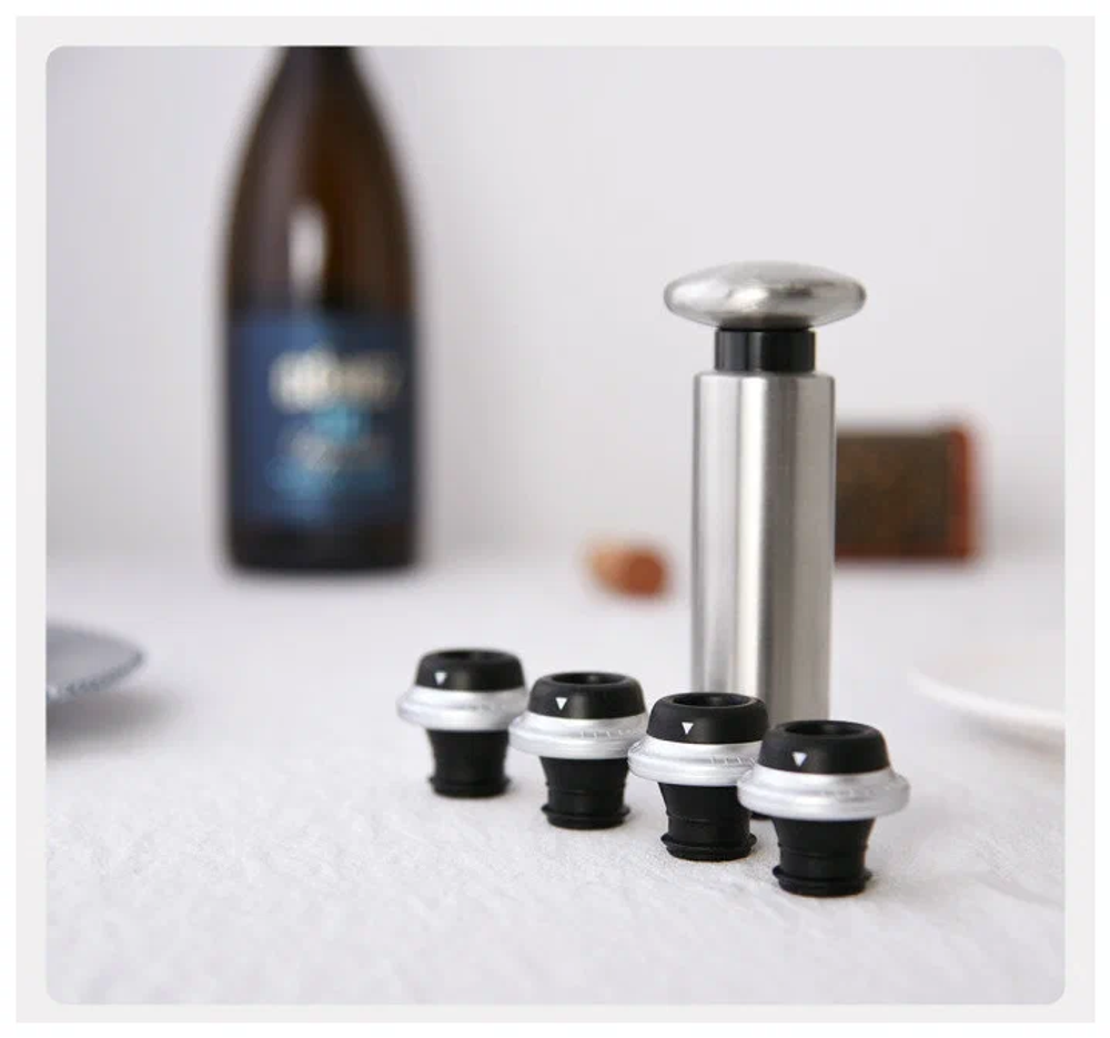 Набор для хранения вина Xiaomi CircleJoy Red Wine Storage Set Silver CJ-JS05