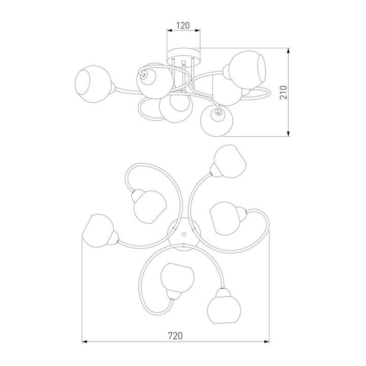 Потолочная люстра Eurosvet Tulia 30136/6 белый