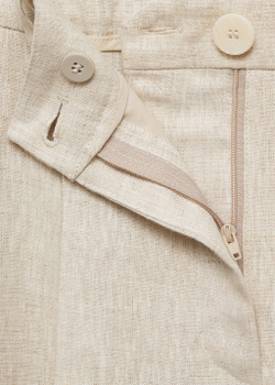 Льняные брюки с защипами