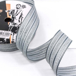 Лента Полиэстер 2,6см х 22м в полоску (Серый)