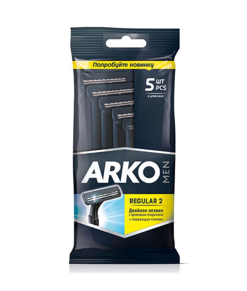 Arko Men Станок одноразовый Regular 2, c двумя лезвиями, 5 шт