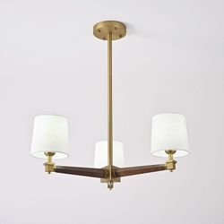 Люстра на штанге Imperiumloft Jorgenson White/Dark wood STAVRA01