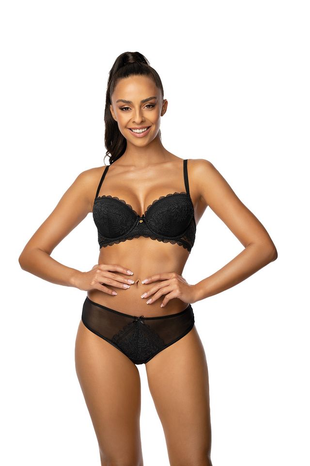 Кружевной бюстгальтер Estelle на каркасах черный
