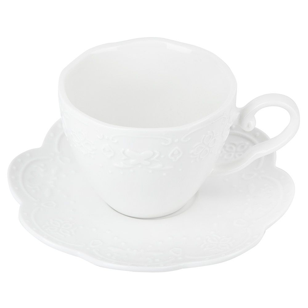 Чашка с блюдцем " " v=180мл (min6) (фарфор) (транспортная упаковка)