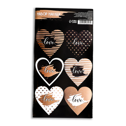 Наклейки для цветов и подарков Love, 16×7.7 см