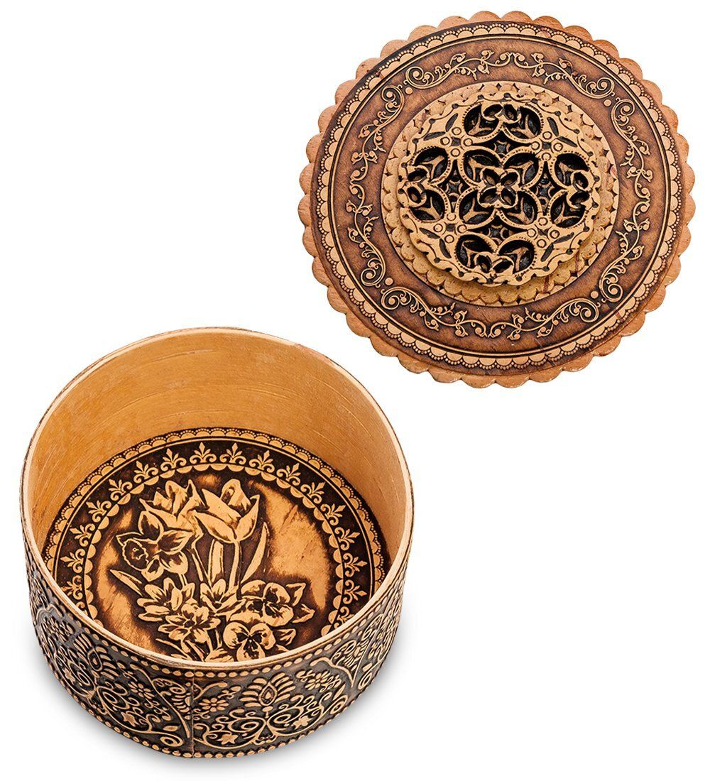 Народные промыслы BST-124 Шкатулка резная (береста)