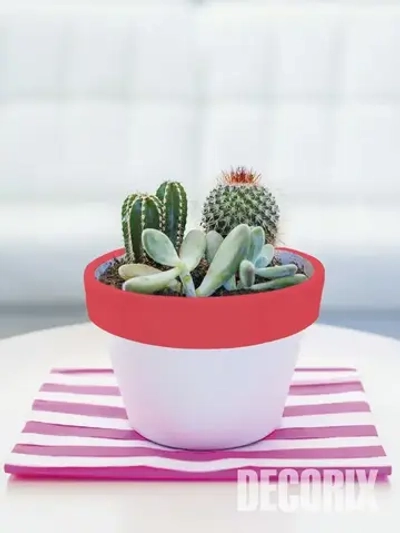 Краска аэрозольная розовая флуоресцентная матовая DECORIX - эмаль акриловая в баллончике для любых поверхностей 520 мл