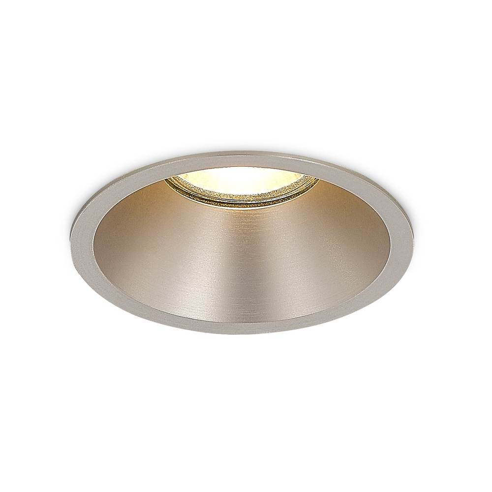 Светильник встраиваемый MUNICH под лампу GU10,  цвет шлифованный алюминий,  D82xH57, 2мм,  IP20