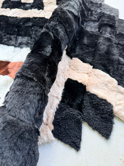 Покрывало меховое ковер из шкуры овчины