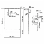 Душевой поддон WasserKRAFT Elbe 74T07 120х90