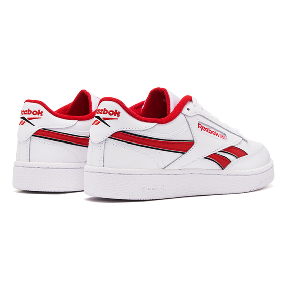 Кроссовки reebok Club C Series для скейтборда Низкие Белые и красные Юнисекс