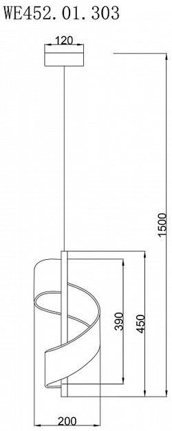 Подвесной светильник Wertmark Hilda WE452.01.303
