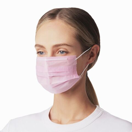 Маска медицинская 3-слойная (Розовая. 50 шт/уп)