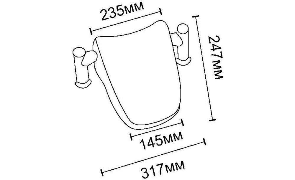 подголовник Royal Bath  SY-2 В серый на металлических ножках (для TUDOR, FANKE, NORWAY)