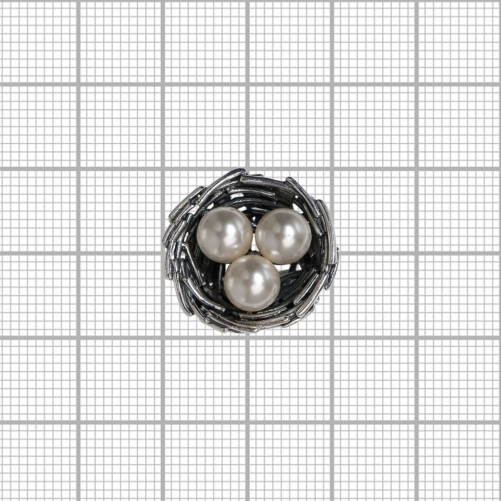 "Гнездо" кольцо в серебряном покрытии из коллекции "Эдем" от Jenavi