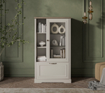 TOSCANA NEW, Шкаф с витриной 1V1D3N. Цвет ПЕРСИДСКИЙ ЖЕМЧУГ/КАНЬОН