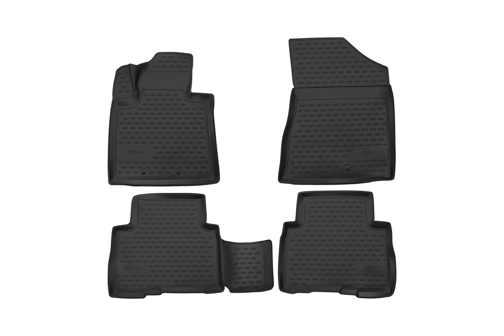 Коврики в салон для KIA Sorento, 2012-, 4 шт. (Повышенная устойчивость, повышенная износостойкость) FORMAT.3D.25.46.210H