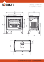 Печь-камин EVEREST Н16