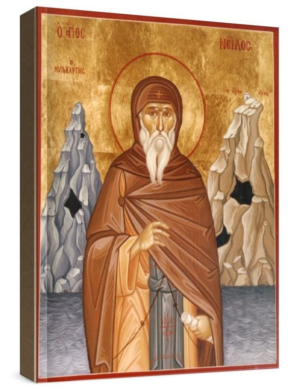 Нил Мироточивый (рукописная икона)