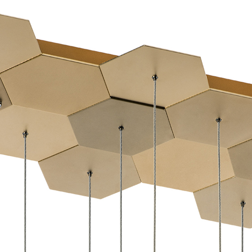 750263 Люстра подвесная FAVO LED-80W 3840LM ЗОЛОТО 4000K