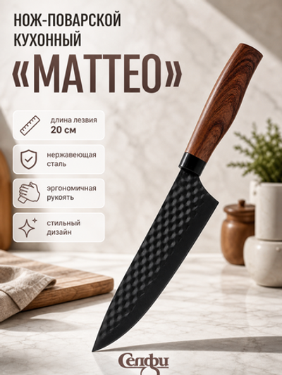 Нож кухонный «МАТТЕО» поварской 20см