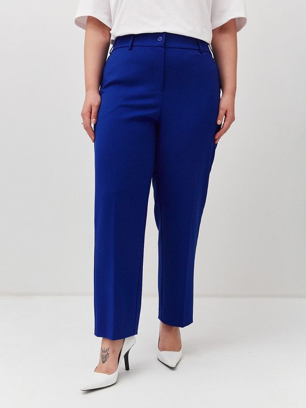 Брюки классические с высокой посадкой, синий