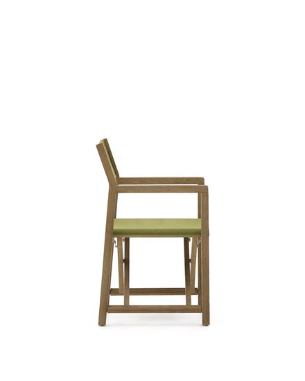 Складной стул Vilara из акации для улицы зеленого цвета