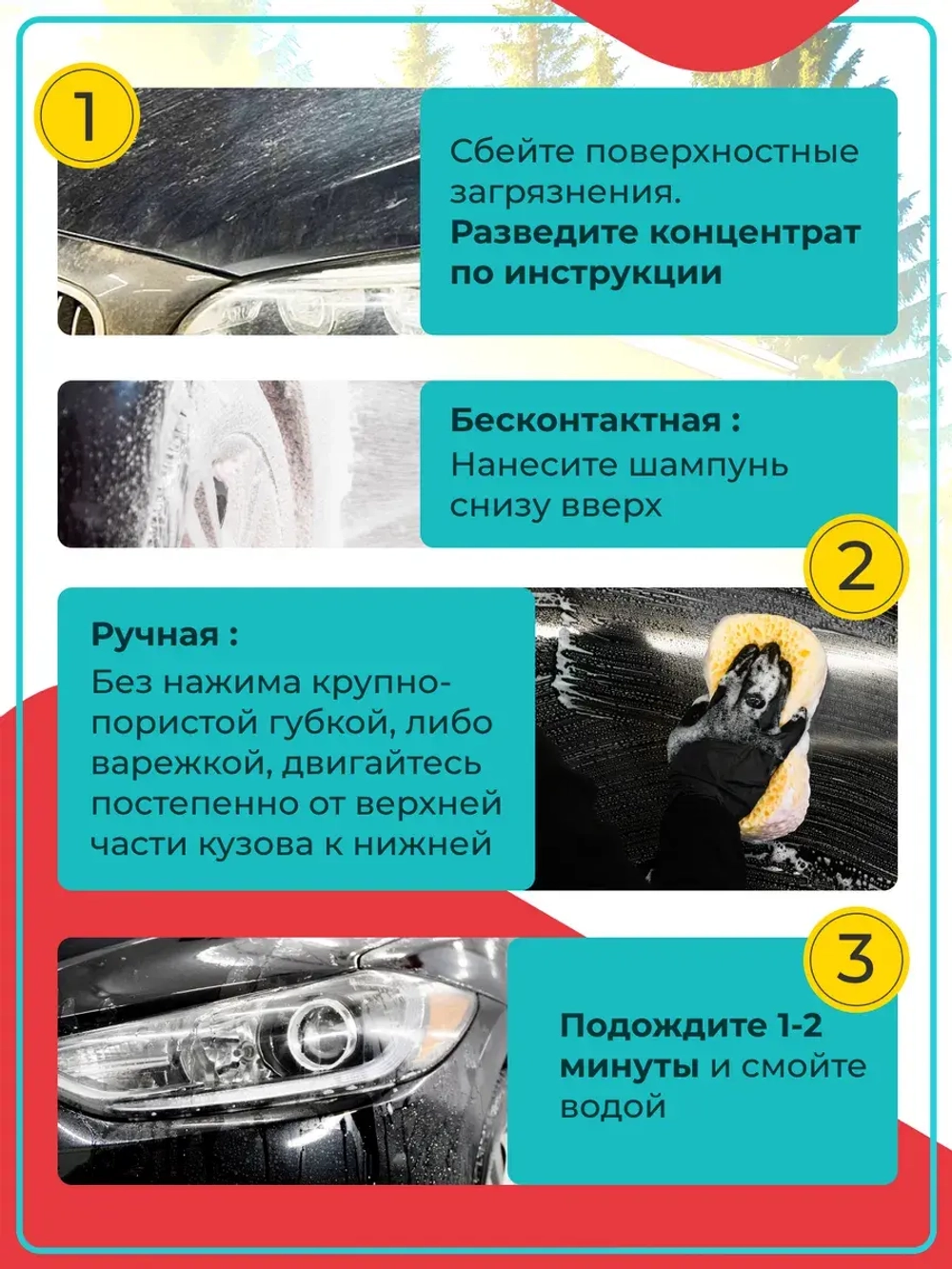 Автошампунь для бесконтактной и ручной мойки 5 литров